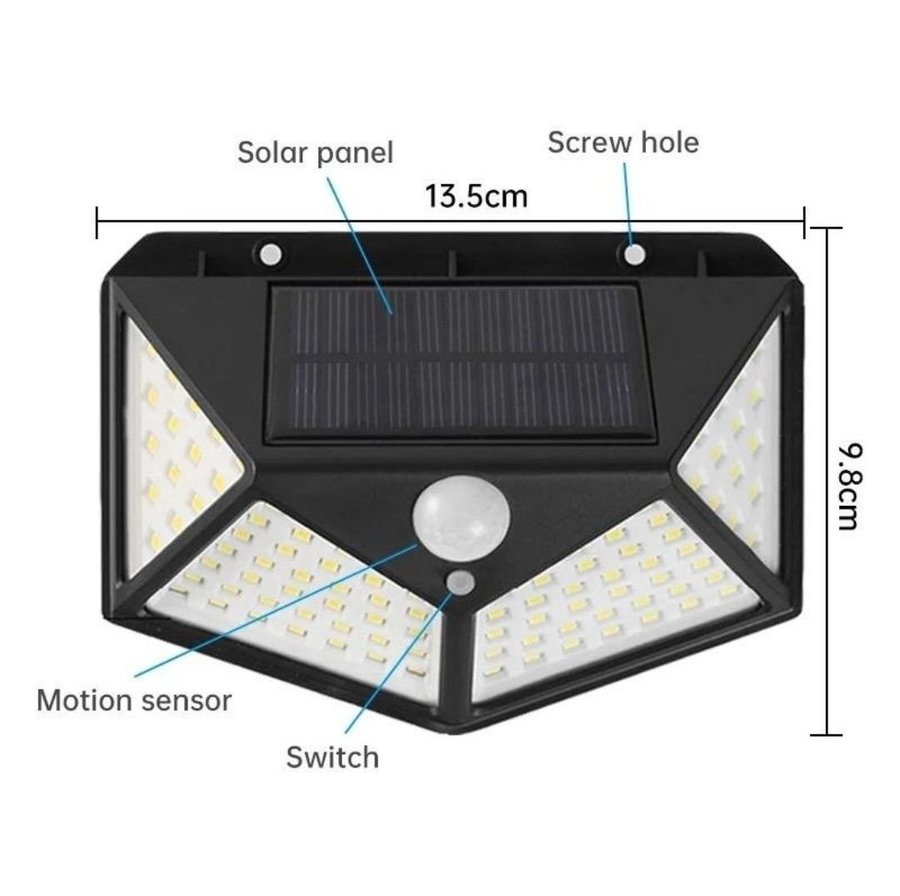 LED Solcellslampa med Rörelsesensor - Energieffektiv Utomhusbelysning