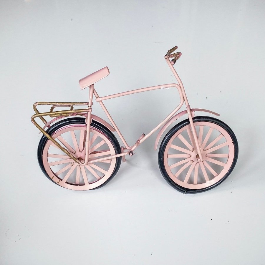 Metallcykel 80-tal Rosa Retro nostalgi Miniatyr