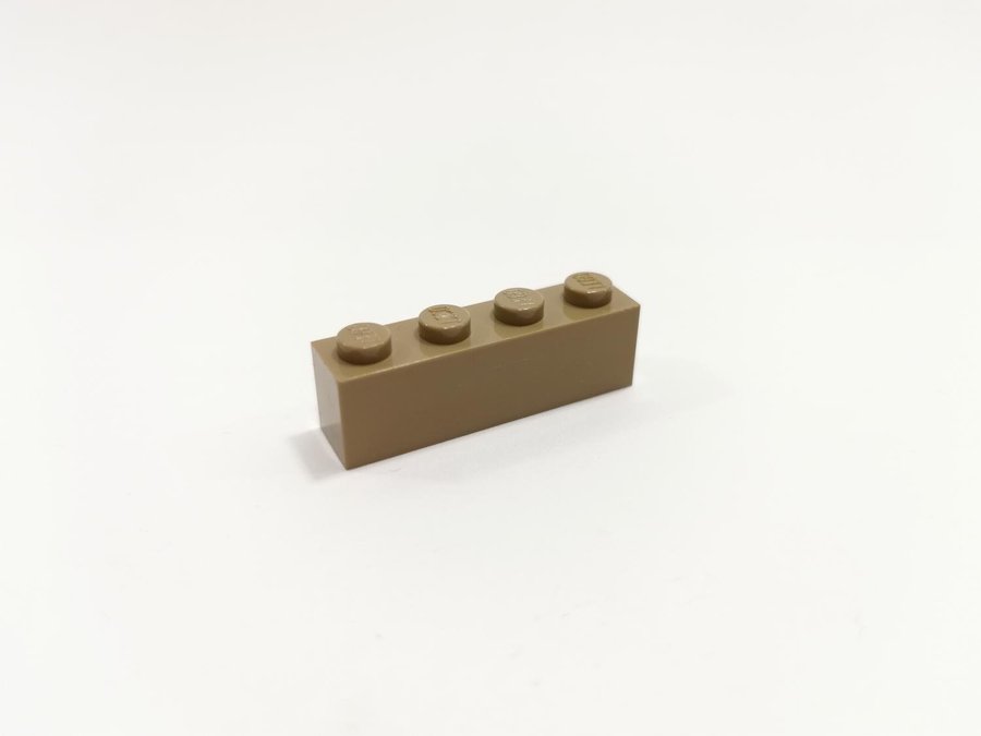 Lego - brick - bas - 1x4 - part 3010 - biege (dark tan)