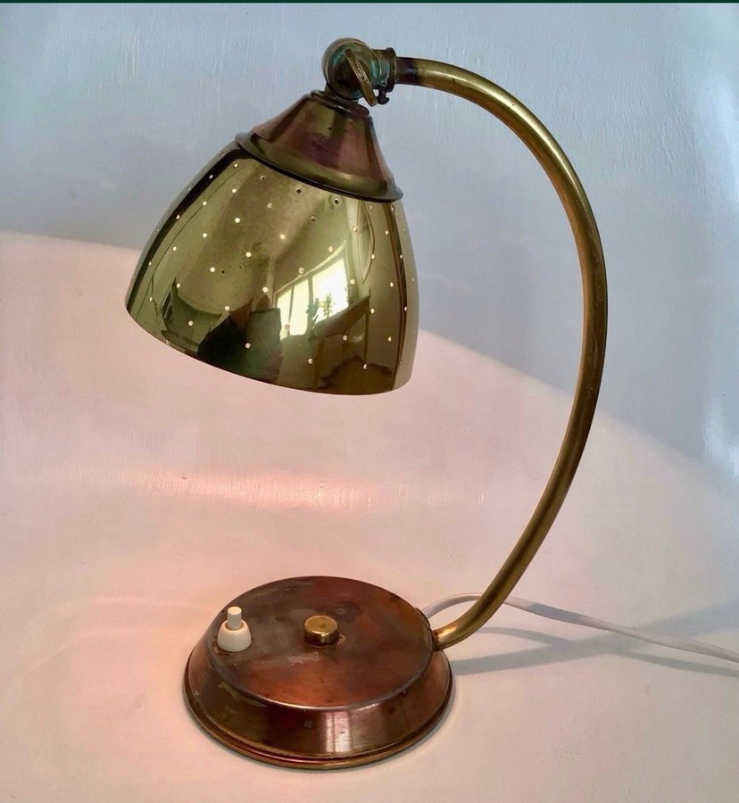 Retro bordslampa i mässing