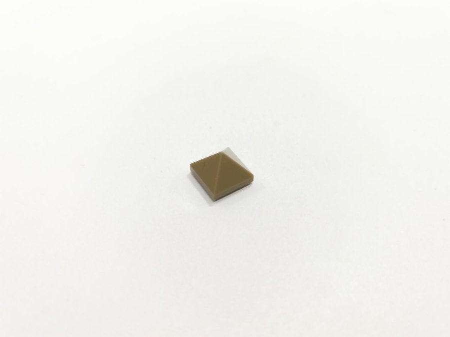 Lego - plate - slope - 1x1 2/3 - pyramid - part 22388 - biege (dark tan)