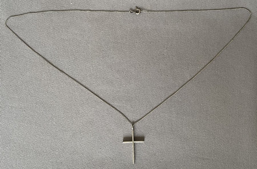 Silverhalsband med kors Stämplat KL 835