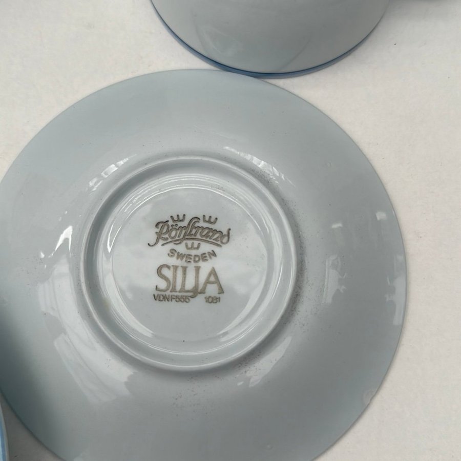 Kaffekopp "Silja" Rörstrand 5 kaffekoppar med fat