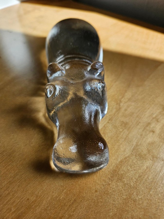 Glasfigur Flodhäst