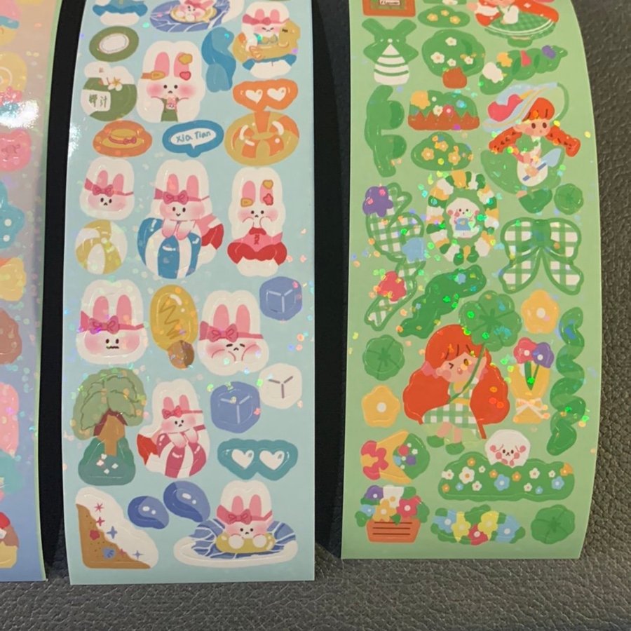 Klistermärken kawaii Sticker Set med 10st ark