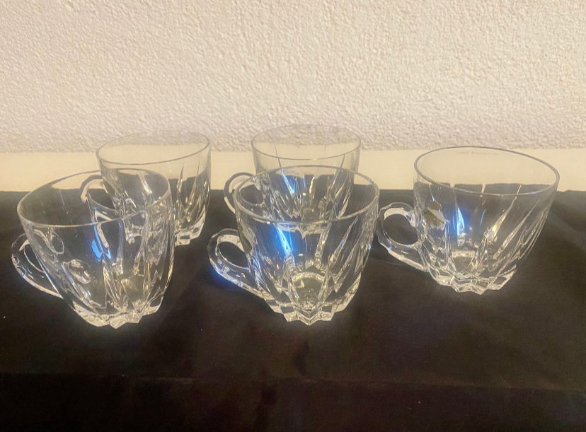 5x Nachtmann Bleikristall Bowle Gläser Vintage Set