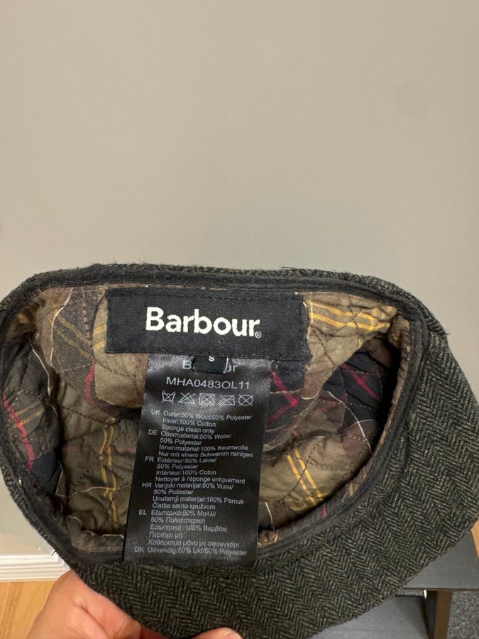 Barbour Basker/Gubbkeps Grön Ull Strlk S