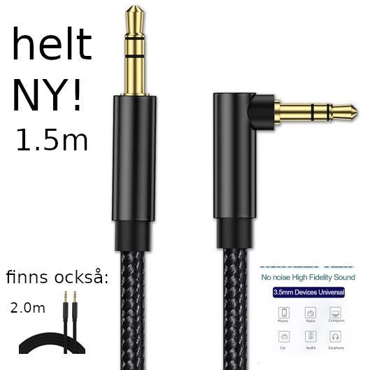 Helt ny 35 aux audio / 15 (2m) / gold plated