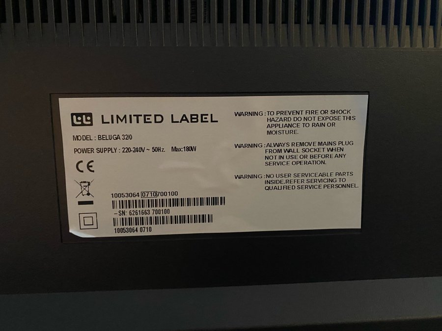 TV Limited Label beluga 32/0