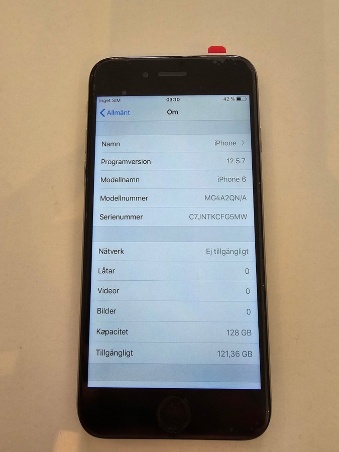 iPhone 6 128gb (100% batterihälsa)