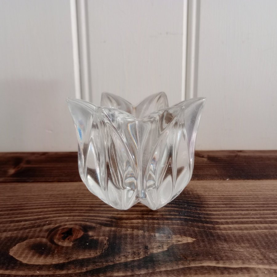 LJUSLYKTA - VINTAGE KOSTA BODA - GLAS - CRYSTAL ROSE