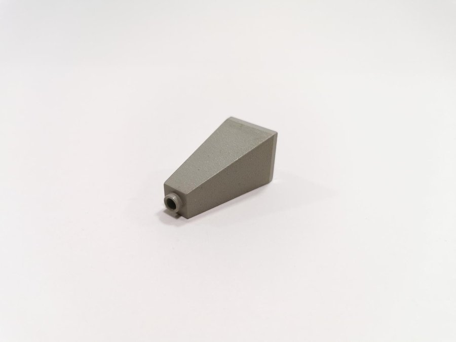 Lego - slope - sned - tak - hörn - 2x2x3 - part 3685 - ljusgrå (old light gray)