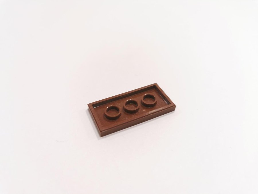 Lego - tile - slät - bas - 2x4 - part 87079 - brun (reddish)