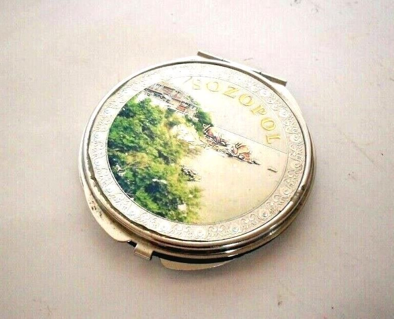 Vintage Folding Pocket Mirror with Magnification