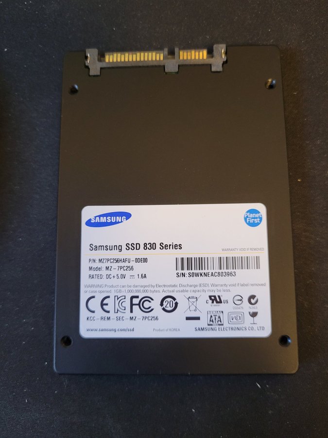 Hårddisk Samsung SSD 830 256GB