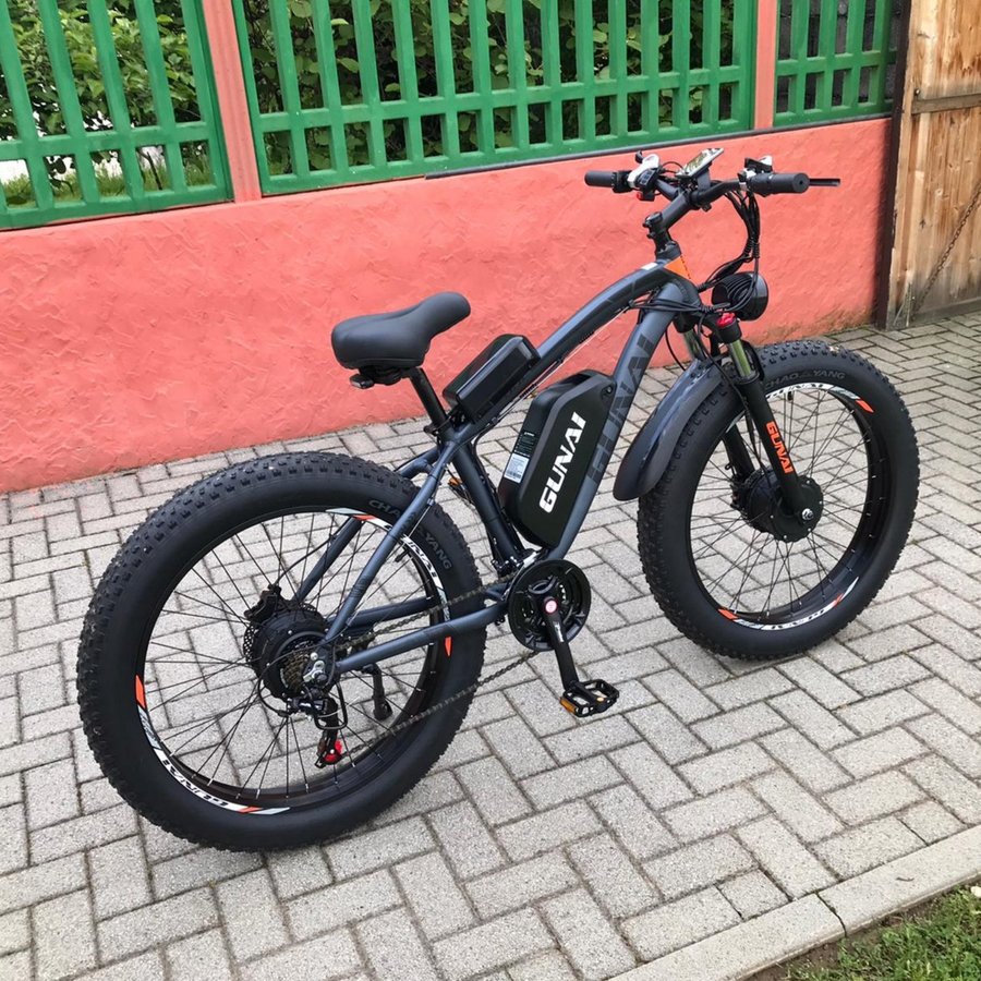 Vuxen Ebike 26 tum dubbelmotor mountainbike 55KM/H Skivbroms