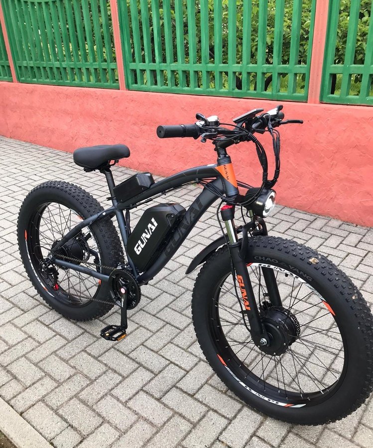 Vuxen Ebike 26 tum dubbelmotor mountainbike 55KM/H Skivbroms