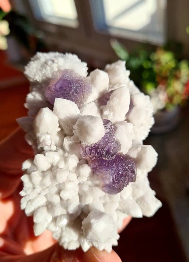 Stepped octahedral Fluorite  Quartz from Inner Mongolia, China