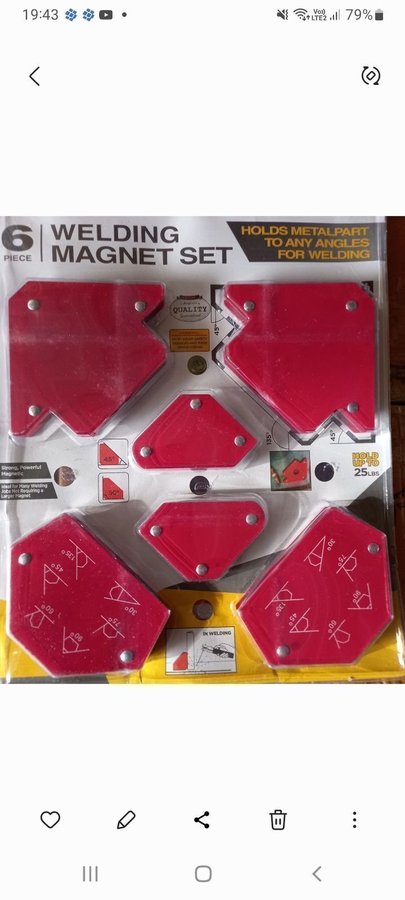 Svetsmagnet set 6st