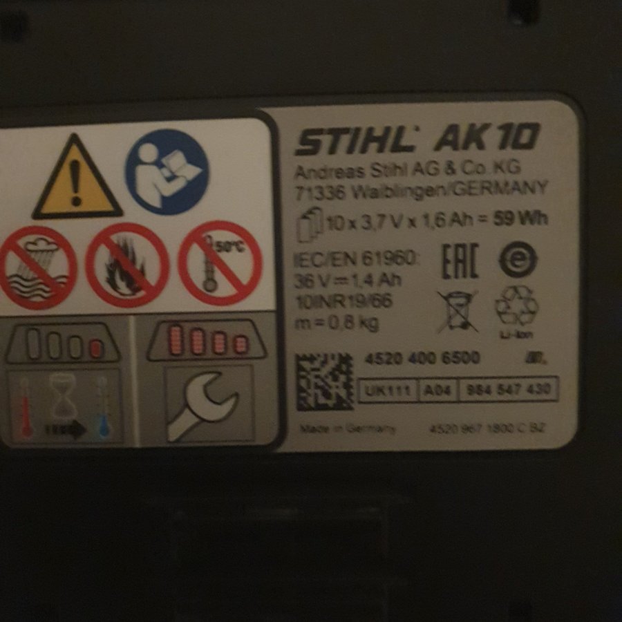 Stihl AK 10 Batteri