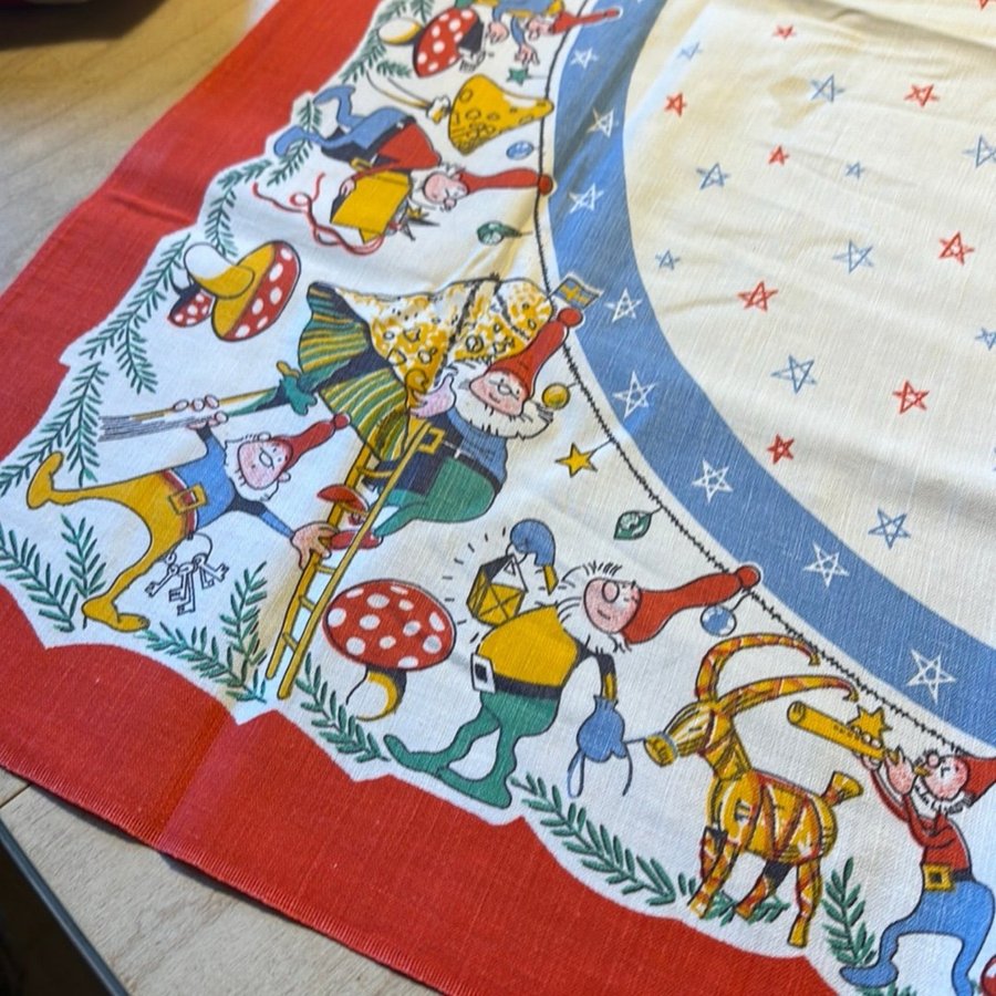 Jul, textil, duk, retro, vintage, tomtar