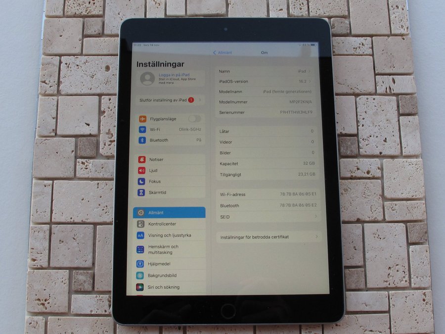 iPad 5 32GB WiFi defekt display