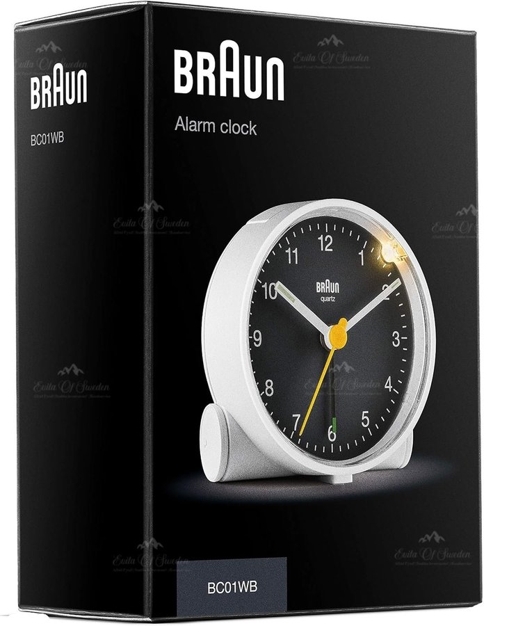 NY Braun klassisk analog klocka med snooze | BC01WB-DCF | Ord.pris 199kr