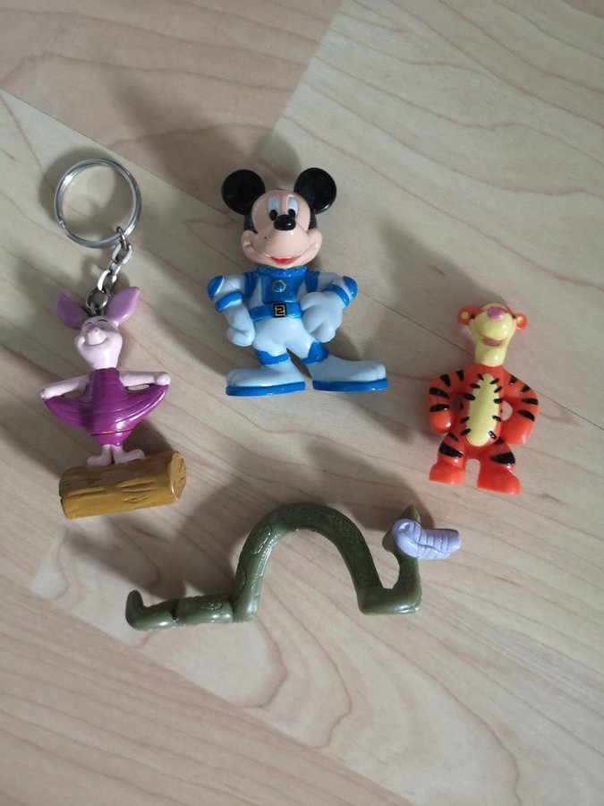 Disneyfigurer 4 st Musse Pigg Tiger Nasse Kaa