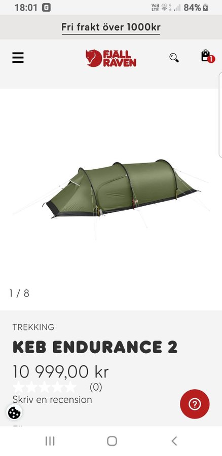 Fjällräven Keb Endurance 2 Tält