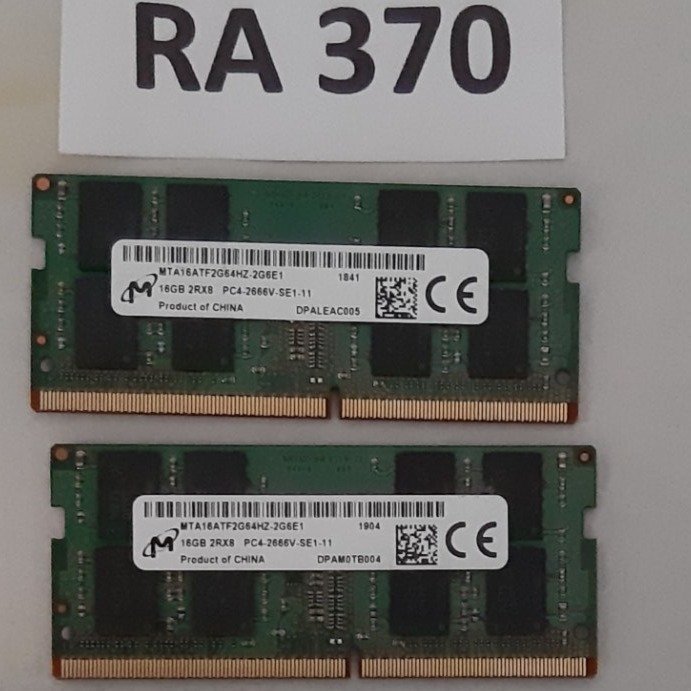 Ram DDR4 32GB , märke : Micron, 2666 MHz ,för laptop