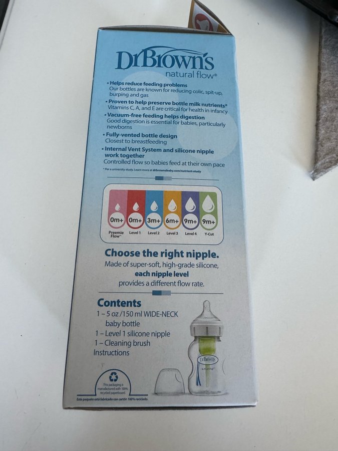 Dr Browns nappflaska options +150ml