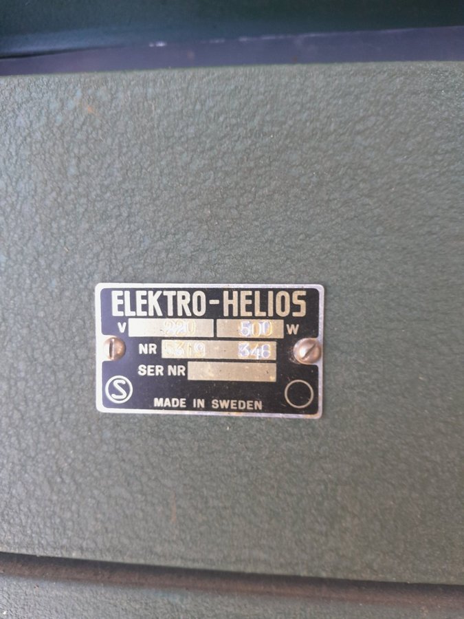 Elektro-Helios Värmefläkt fr 50-talet