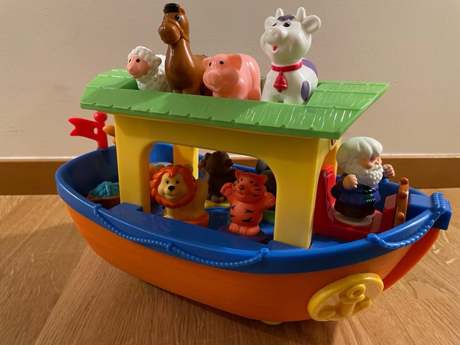 Noahs Ark Leksaksbåt med Djur