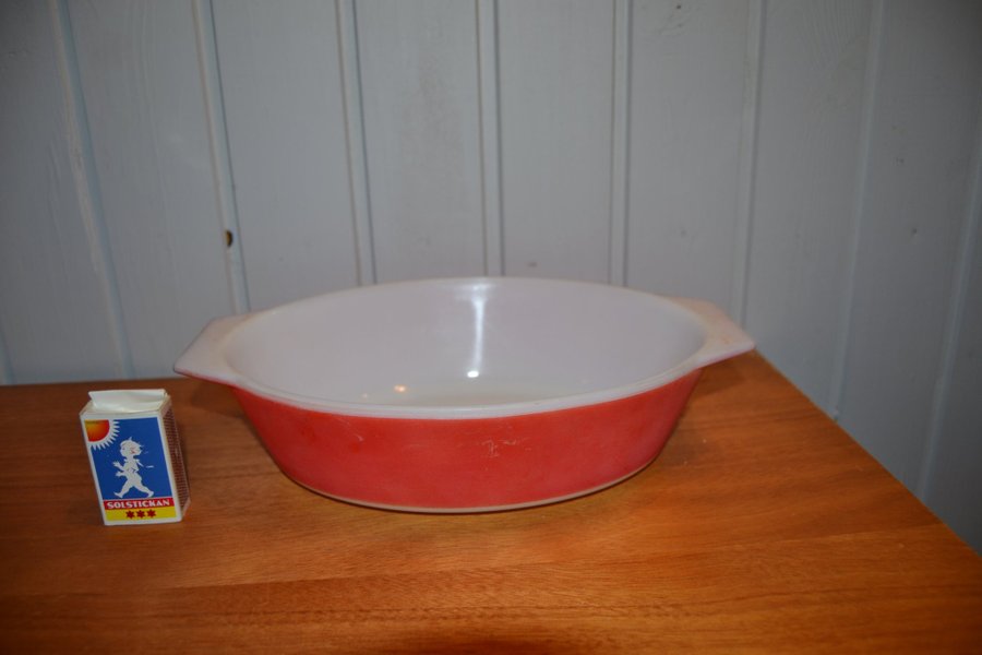 Glasform oval, karott, JAJ Pyrex, fint skick! 24*18 cm , bruksskick!