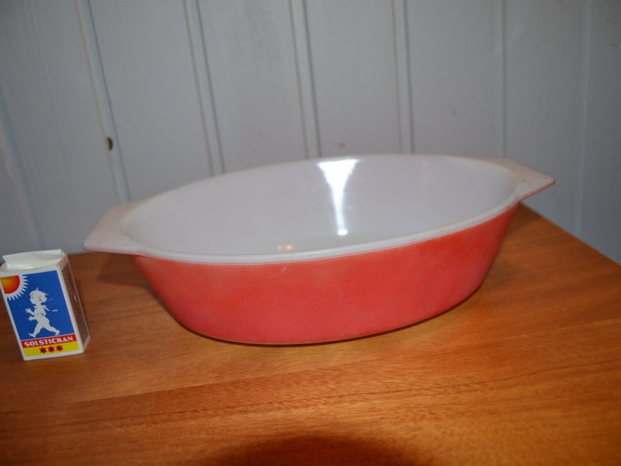 Glasform oval, karott, JAJ Pyrex, fint skick! 24*18 cm , bruksskick!