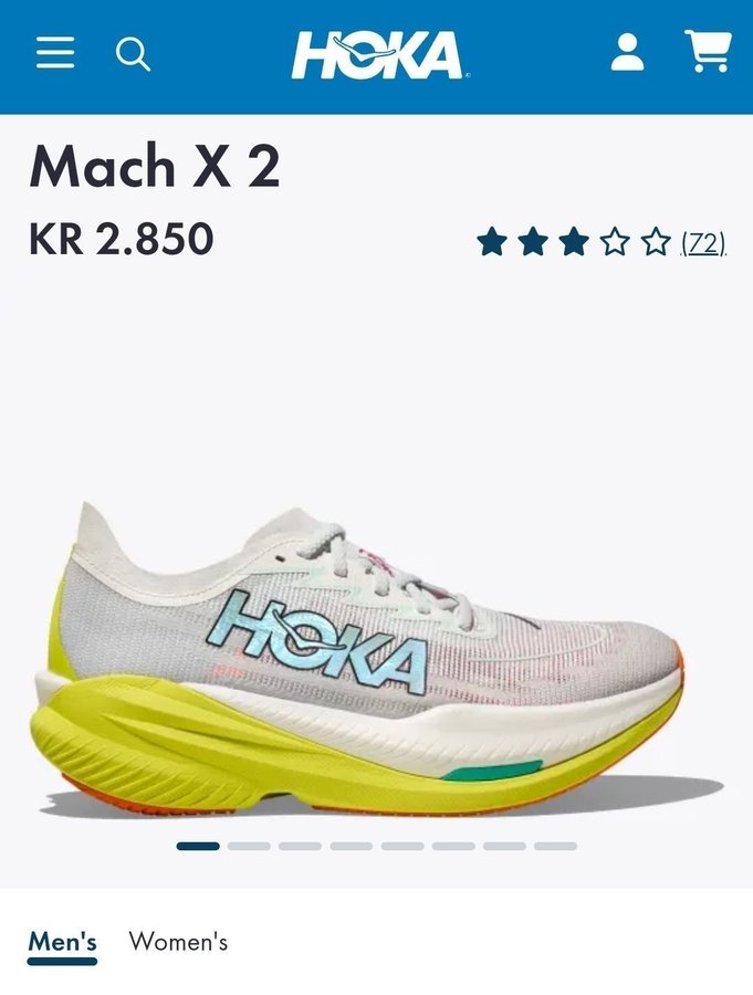 Hoka Mach X2 Löparskor Grå/Gul 41 1/3