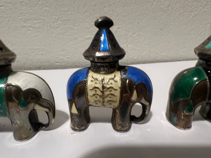 JACOB TOSTRUP 3 st silver Elefant Salt- och Pepparkar Norge