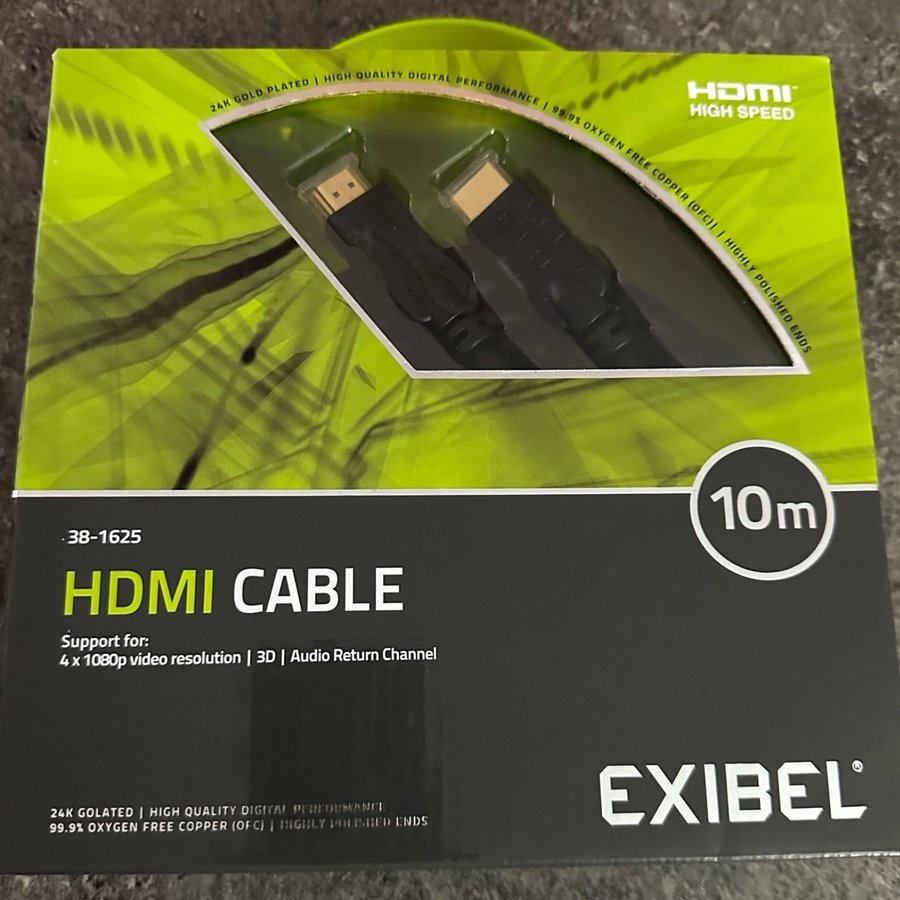 HDMI-kabel 10m Exibel 38-1625