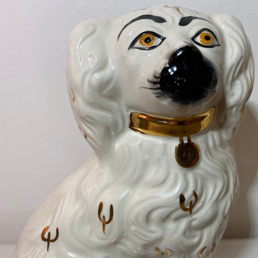 Par av vintage Staffordshire ceramic manteldogs 1378-5 Beswick