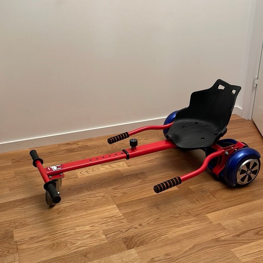 Röd GoKart Drift Trike Hoverkart med Hoverboard Smart Balance