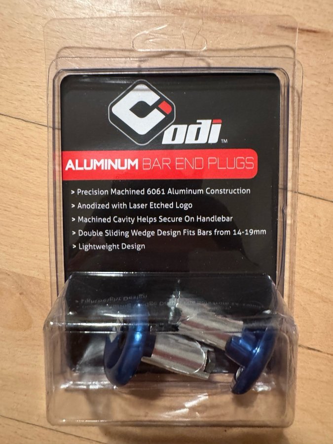 ODI Aluminium Bar End Plugs Blå