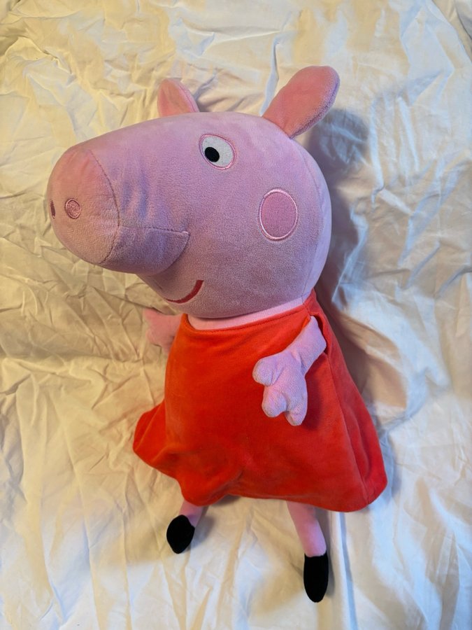 Stor Greta Gris (Peppa Pig) gosedjur/mjukisdjur 40 cm