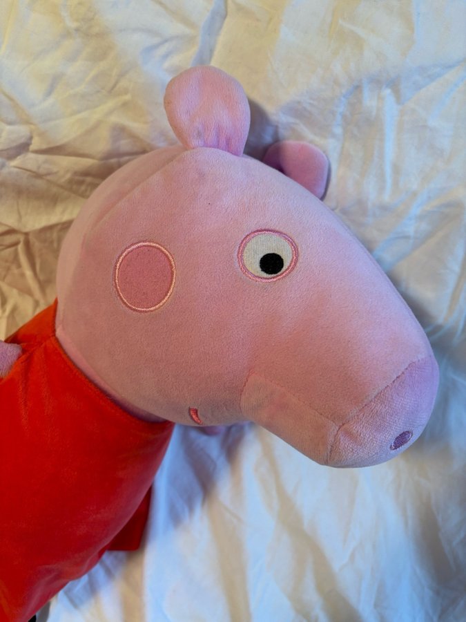 Stor Greta Gris (Peppa Pig) gosedjur/mjukisdjur 40 cm