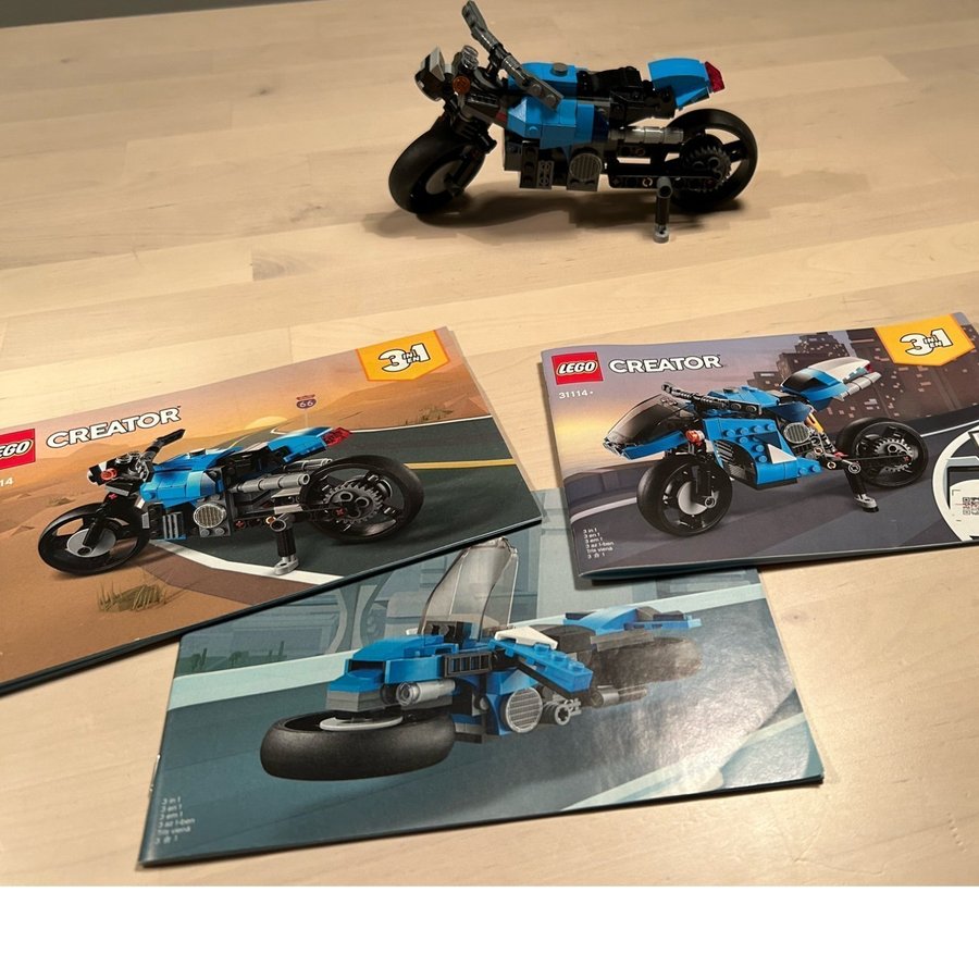 Lego Creator 3-in-1 Supermotorcykel 31114