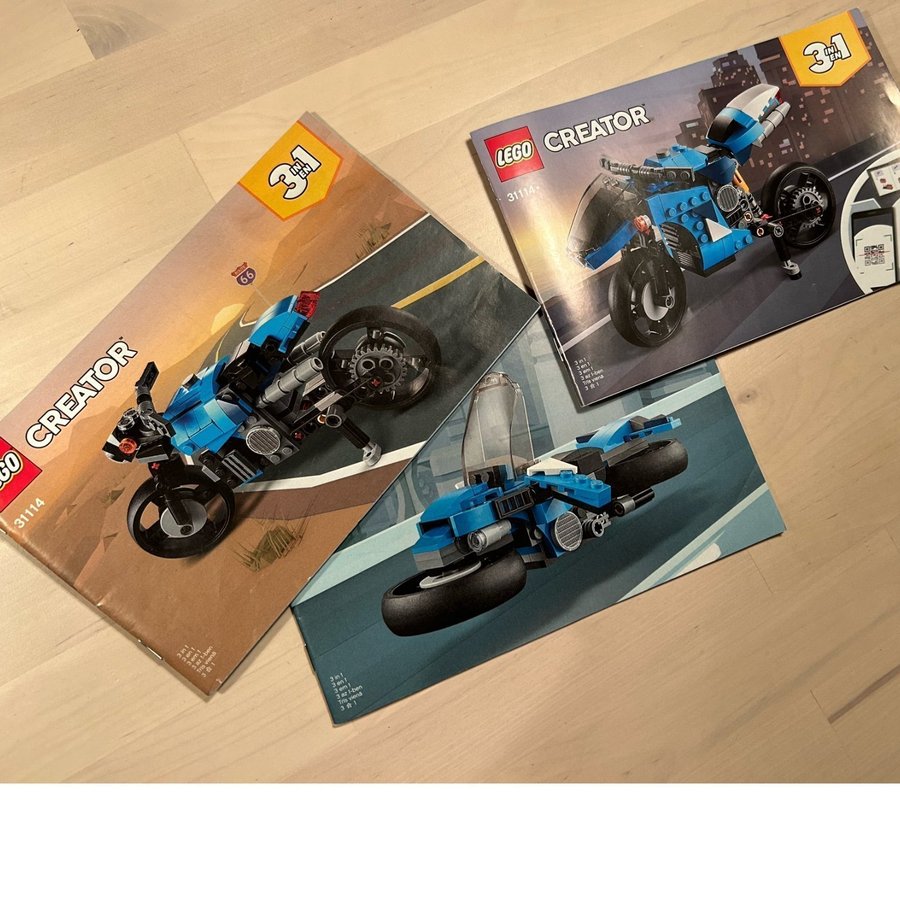 Lego Creator 3-in-1 Supermotorcykel 31114