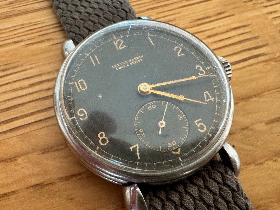 Ulysse Nardin Locle Suisse vintage KLOCKAN GÅR EJ