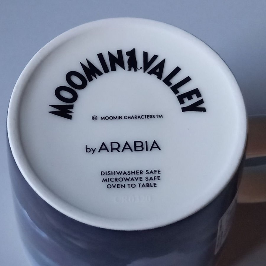 Oanvänd! Arabia muminmugg Mumindalen Moominvalley "Snusmumriken och Eldanden"