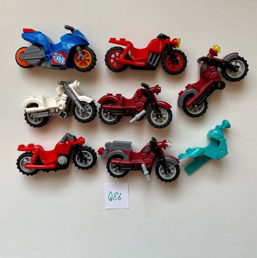 #Q86 ÄKTA LEGO motorcyklar till figurer minifigurer gubbar