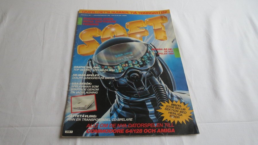 TIDNING / SOFT Sveriges enda rena software tidning NR 1 - 1988 - Commodore