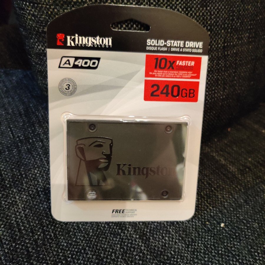 Kingston A400 SSD 240GB Helt Ny Inplastad